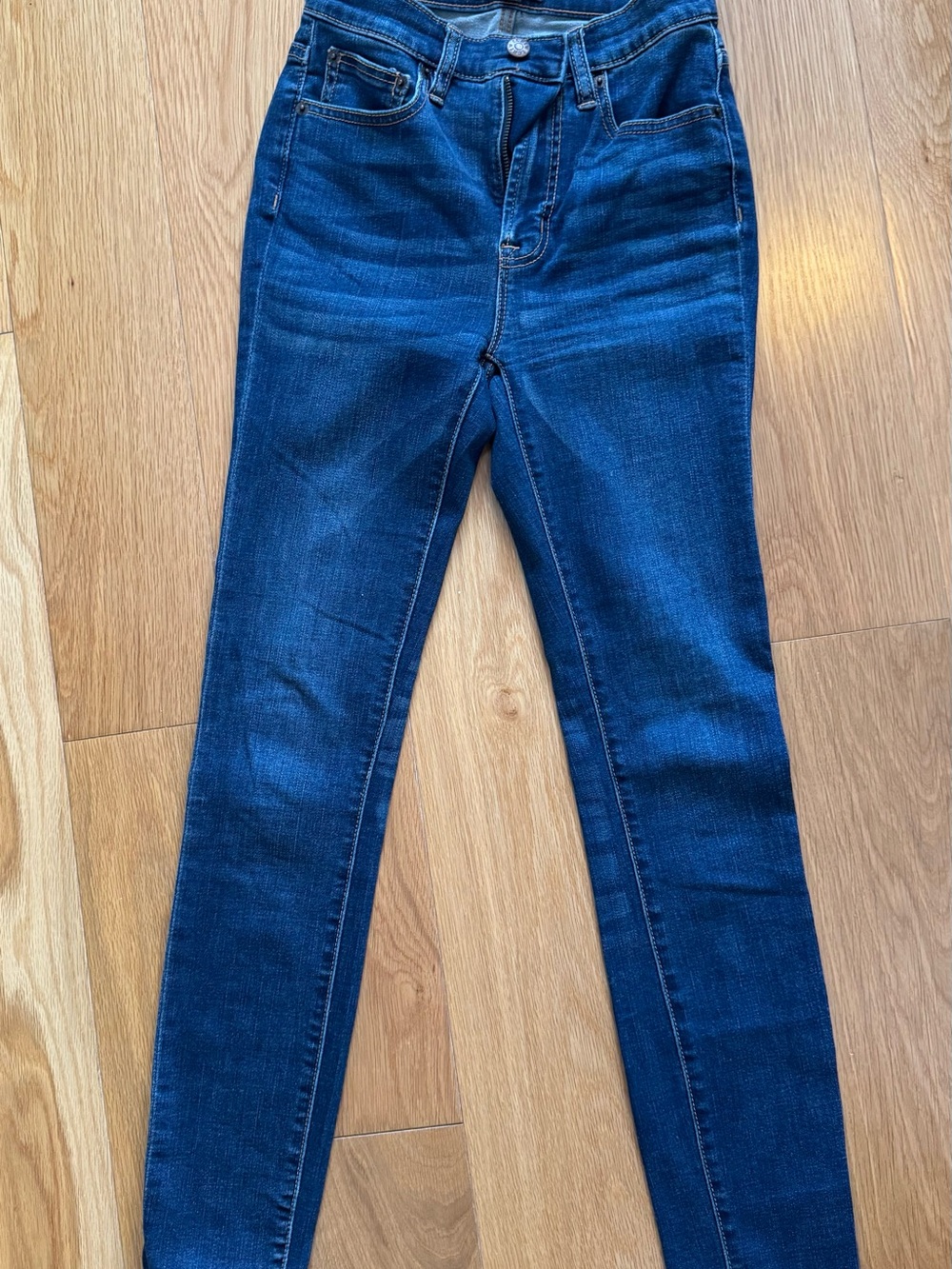 J. Crew Classic High-Rise Skinny Jeans in Dark Blue